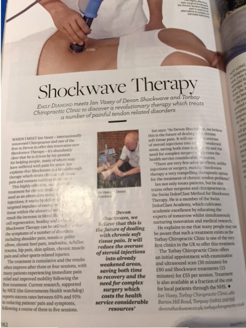 Devon Life features Shockwave Therapy